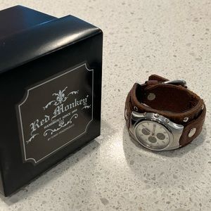 Red Monkey Chronograph Cuff Style Watch